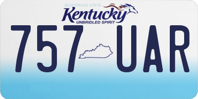 KY license plate 757UAR
