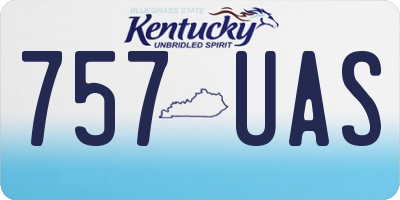 KY license plate 757UAS