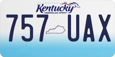 KY license plate 757UAX