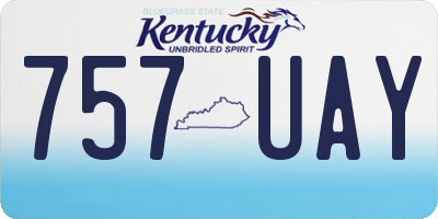 KY license plate 757UAY