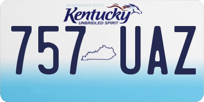 KY license plate 757UAZ