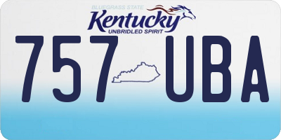 KY license plate 757UBA