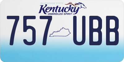 KY license plate 757UBB