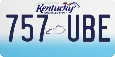 KY license plate 757UBE