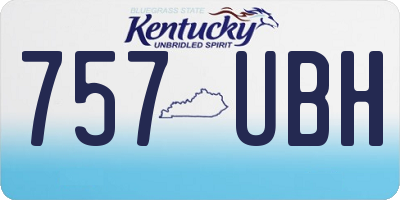 KY license plate 757UBH