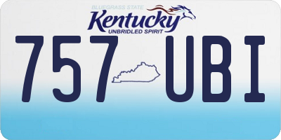 KY license plate 757UBI