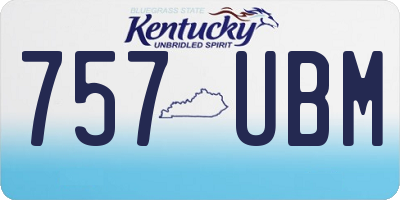 KY license plate 757UBM
