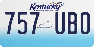 KY license plate 757UBO