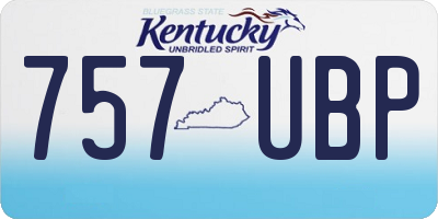 KY license plate 757UBP