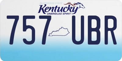 KY license plate 757UBR