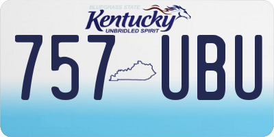 KY license plate 757UBU