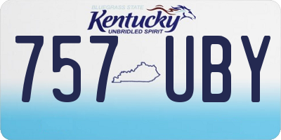KY license plate 757UBY