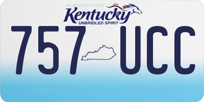 KY license plate 757UCC
