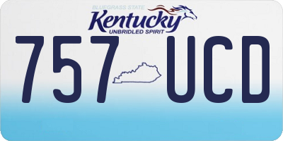 KY license plate 757UCD