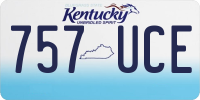 KY license plate 757UCE