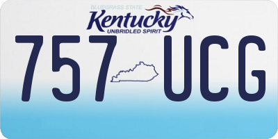 KY license plate 757UCG