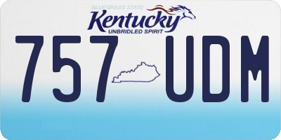 KY license plate 757UDM