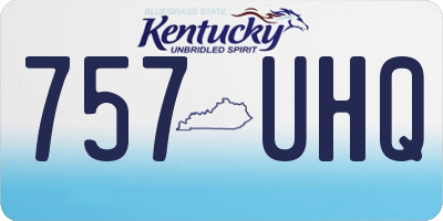 KY license plate 757UHQ