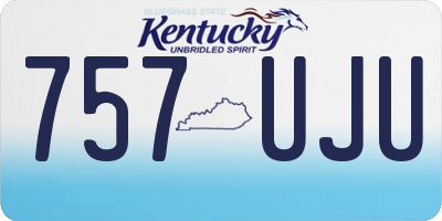 KY license plate 757UJU