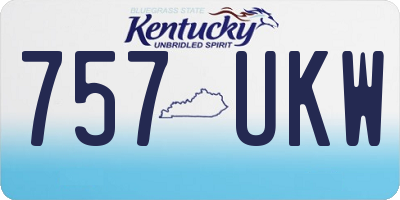 KY license plate 757UKW