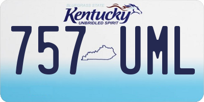 KY license plate 757UML