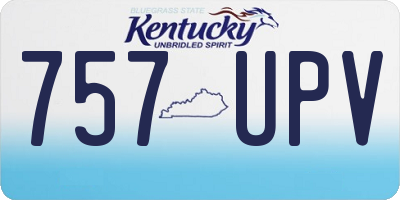 KY license plate 757UPV