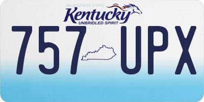 KY license plate 757UPX