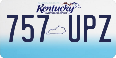 KY license plate 757UPZ
