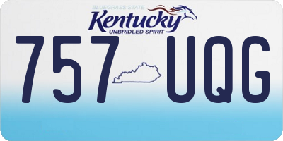 KY license plate 757UQG
