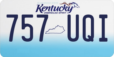 KY license plate 757UQI