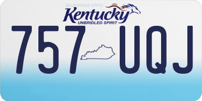 KY license plate 757UQJ