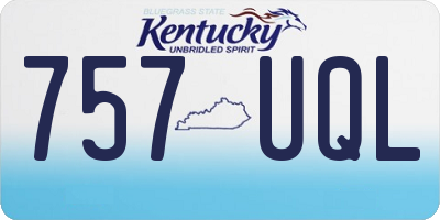 KY license plate 757UQL