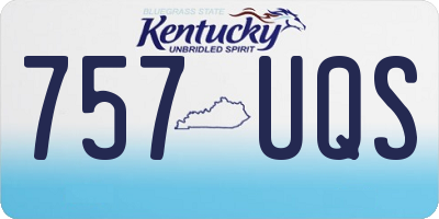 KY license plate 757UQS