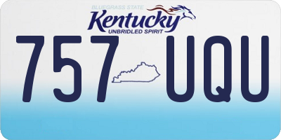 KY license plate 757UQU