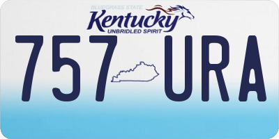 KY license plate 757URA