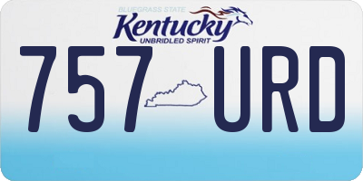 KY license plate 757URD