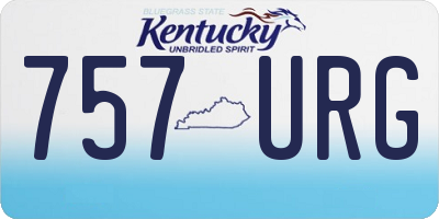 KY license plate 757URG