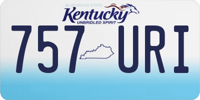 KY license plate 757URI