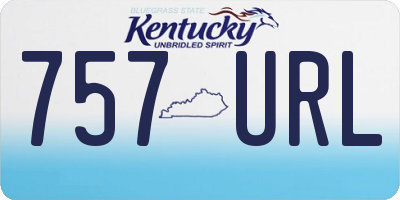 KY license plate 757URL