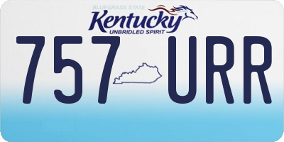 KY license plate 757URR