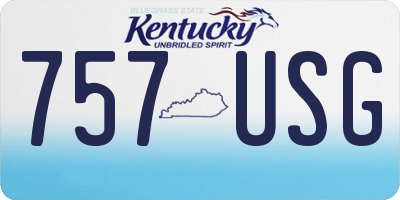 KY license plate 757USG