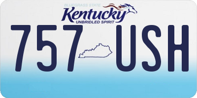 KY license plate 757USH