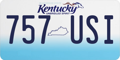 KY license plate 757USI