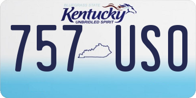 KY license plate 757USO