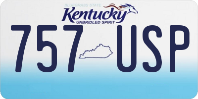 KY license plate 757USP