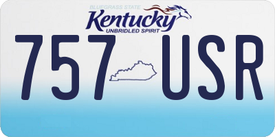 KY license plate 757USR