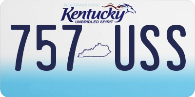 KY license plate 757USS