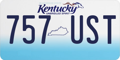 KY license plate 757UST