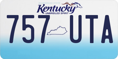 KY license plate 757UTA