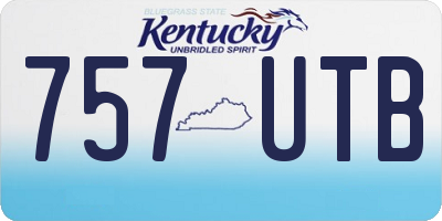 KY license plate 757UTB